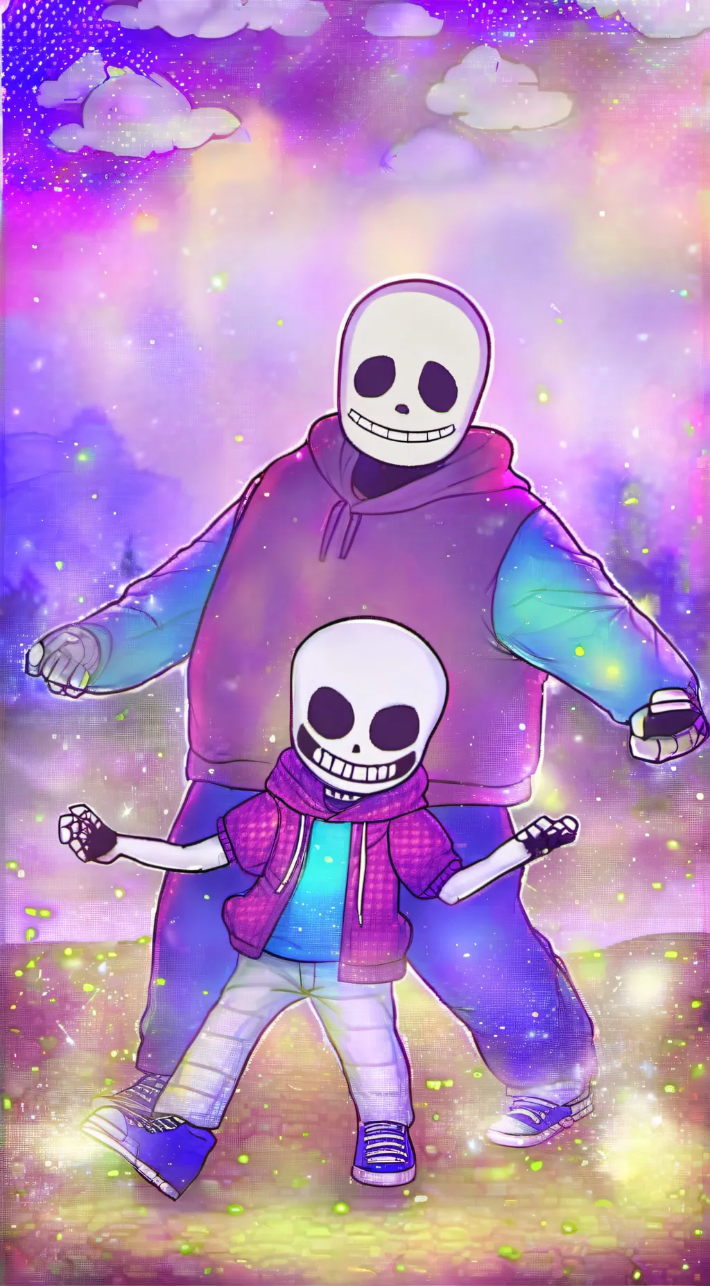 ai character: Horror x dust background