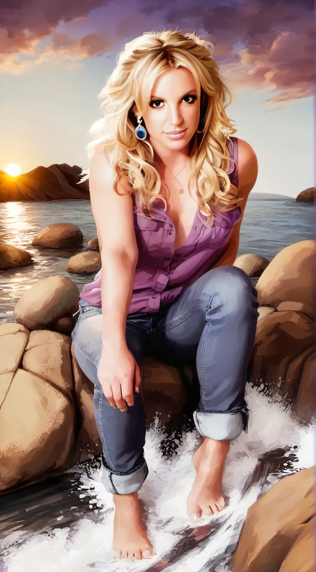 ai character: Britney Spears  background
