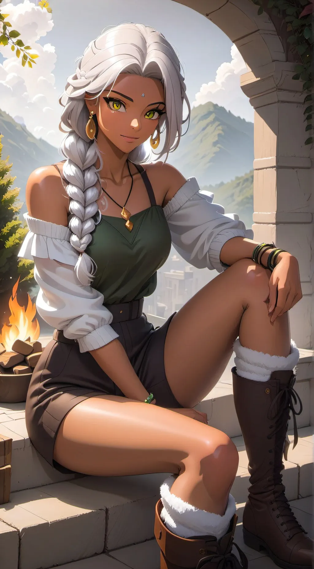 ai character: Velvet background