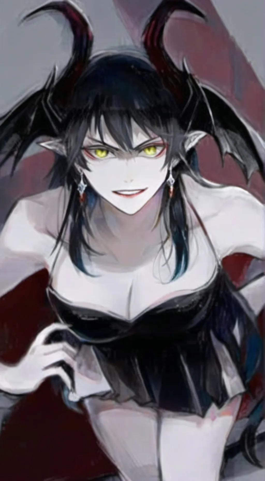 ai character: Demon girl  background
