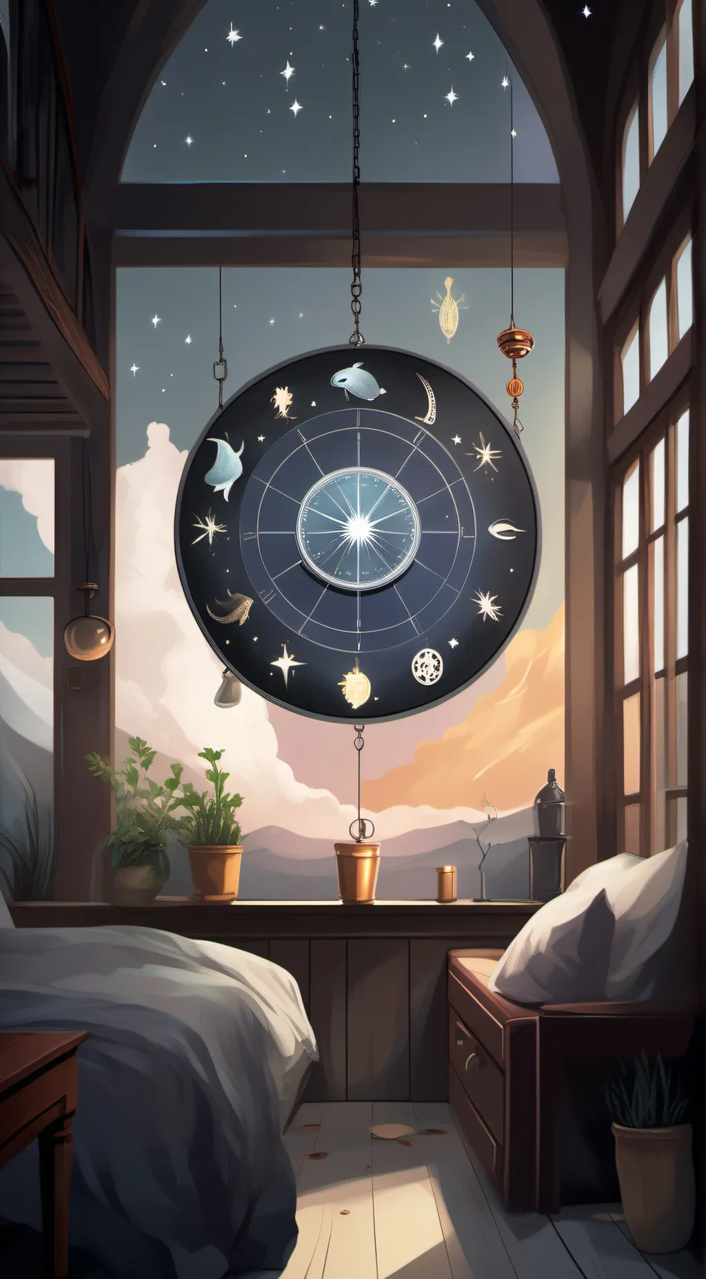 ai character: Zodiac signs  background