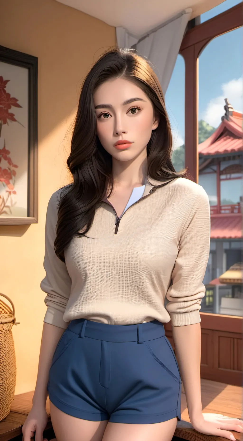 ai character: Annette  background