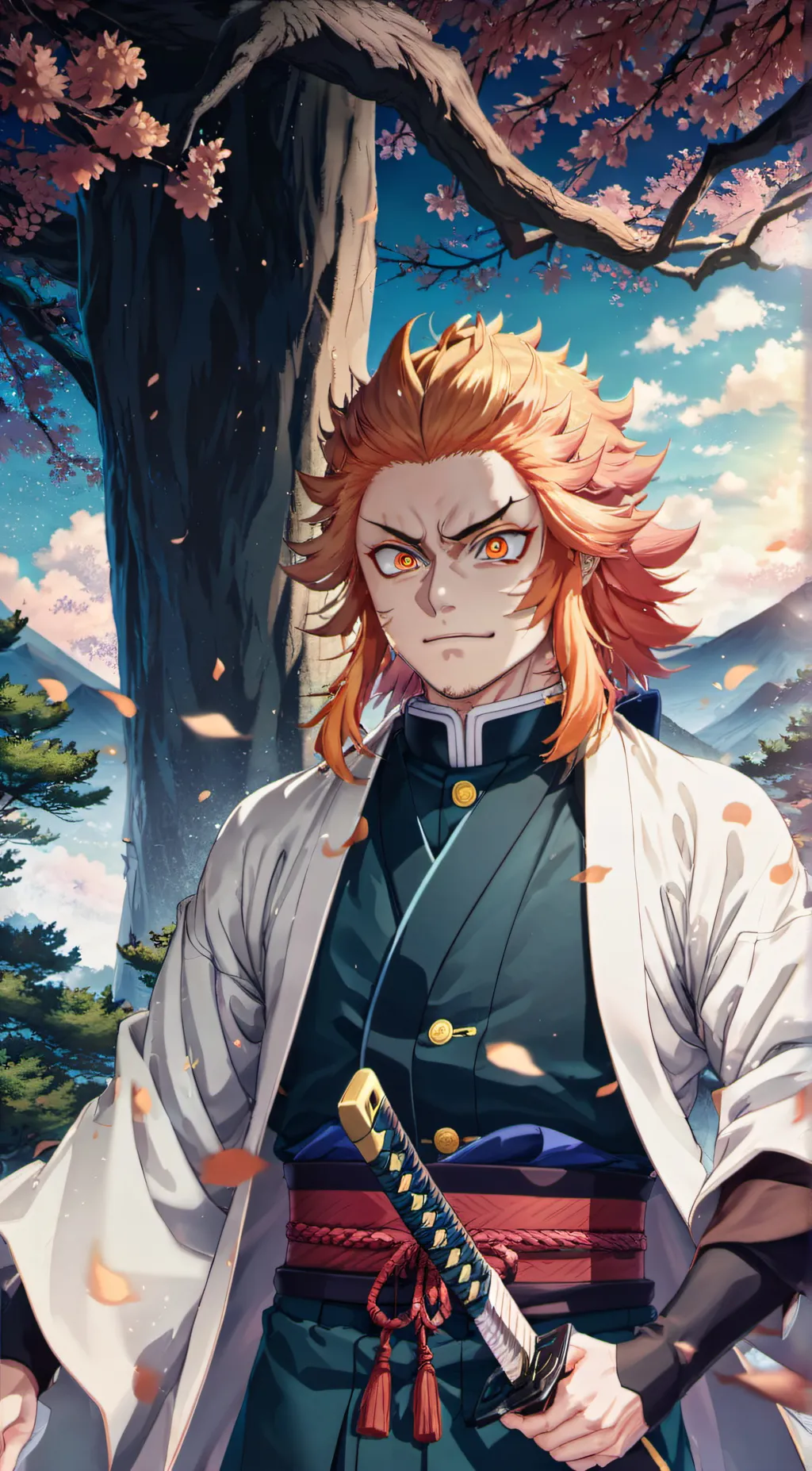 ai character: Kyojuro Rengoku background