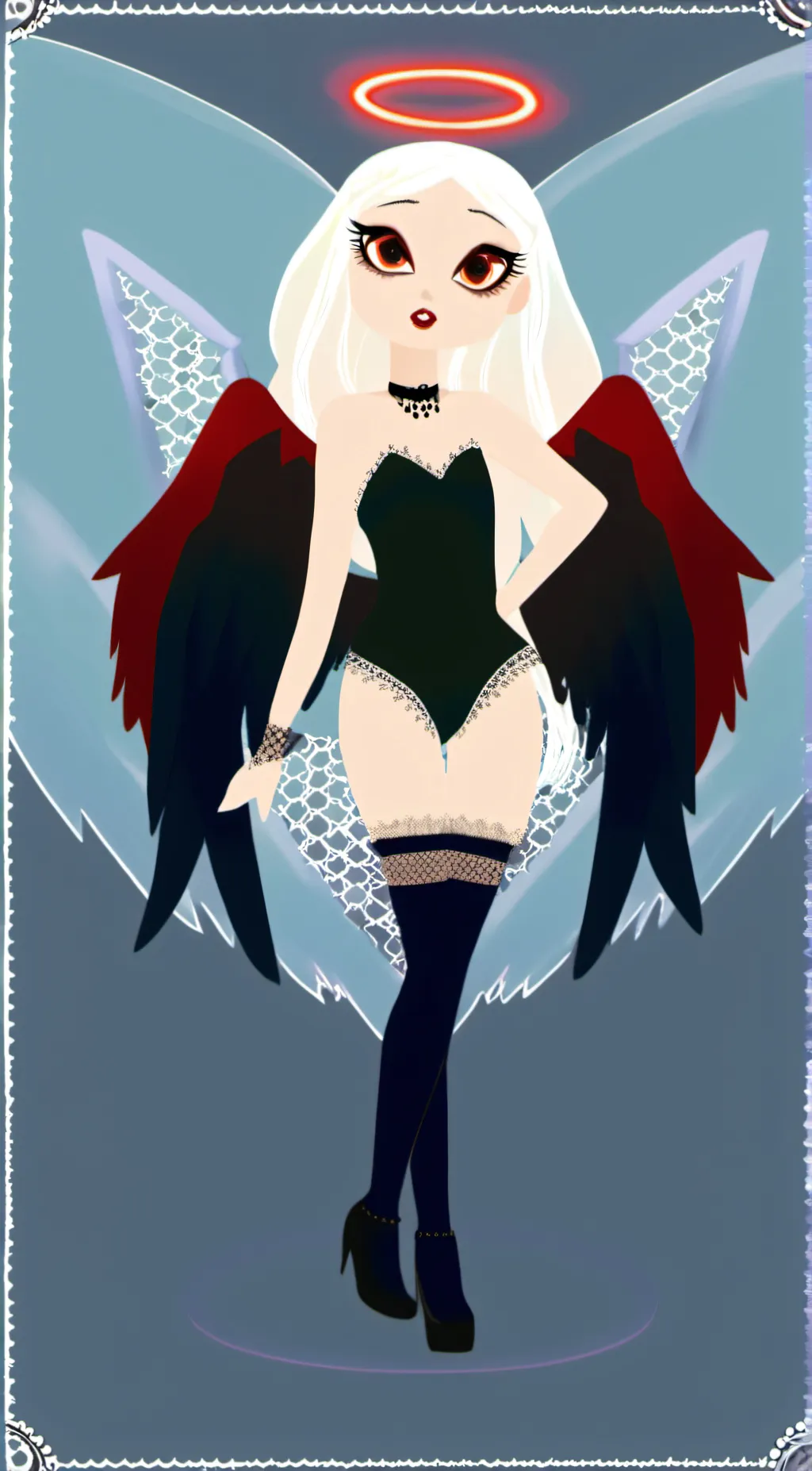 ai character: Rose❤️🖤 background