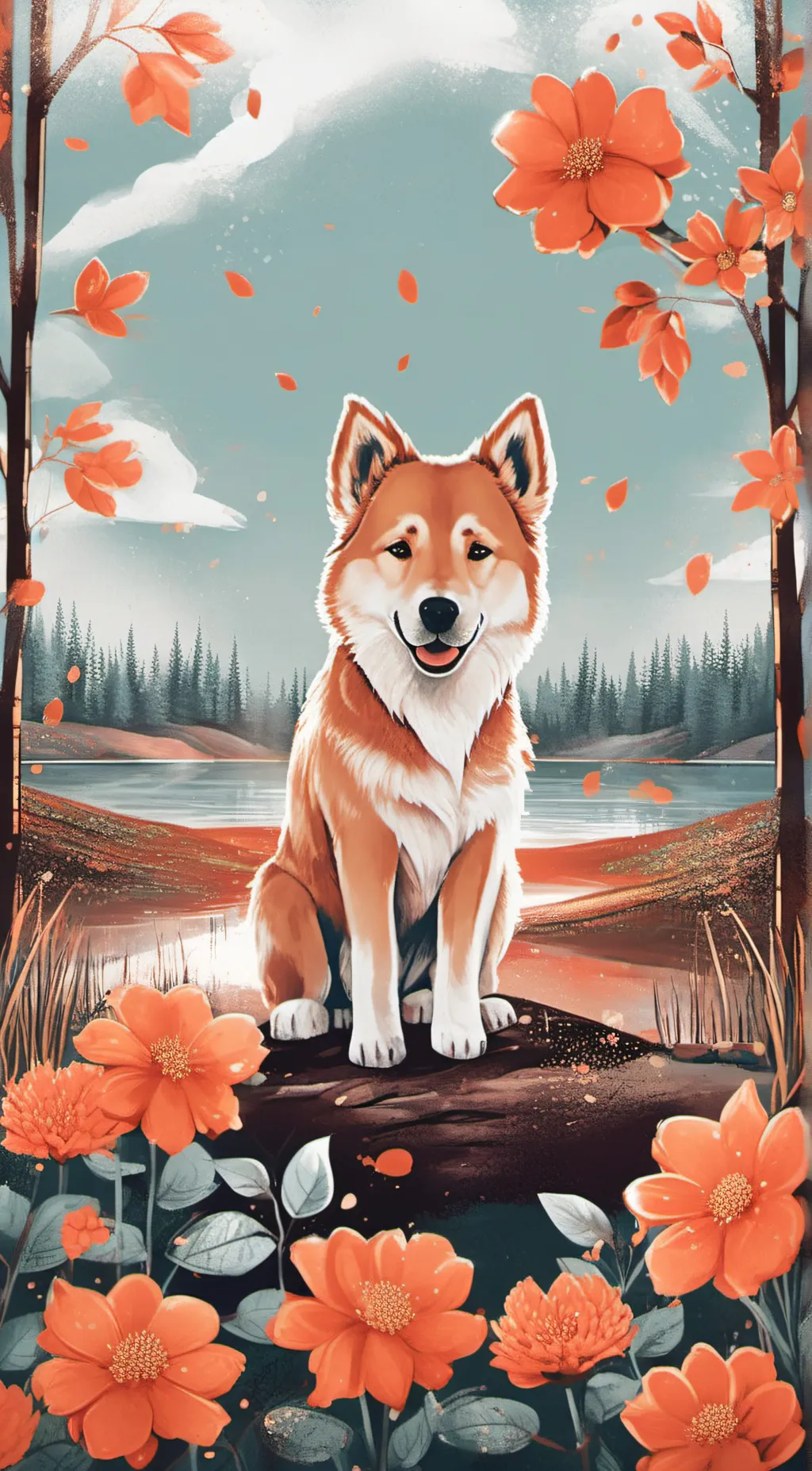 ai character: Goldey background