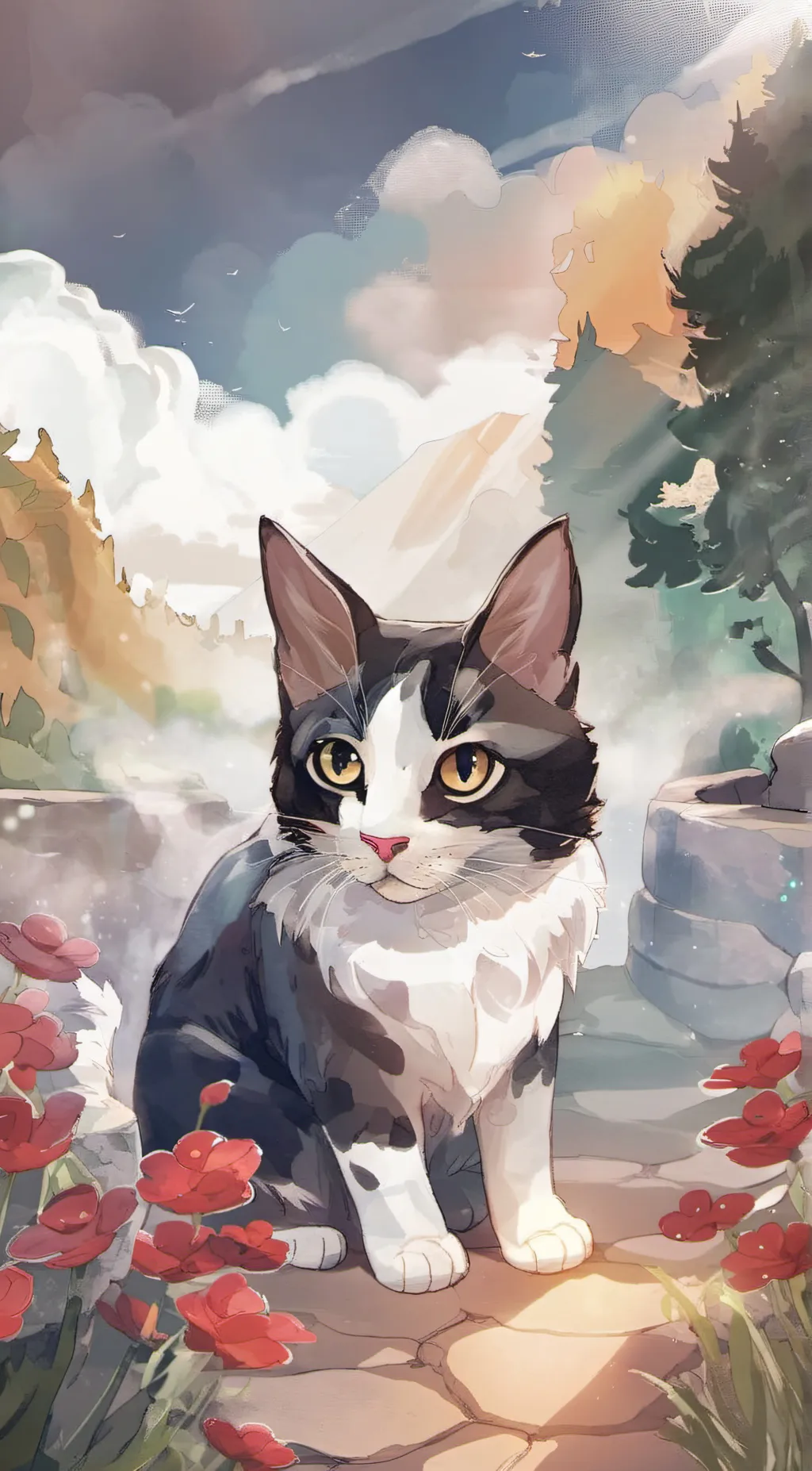 ai character: spoty background