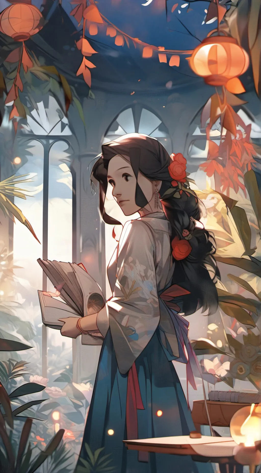 ai character: leda background