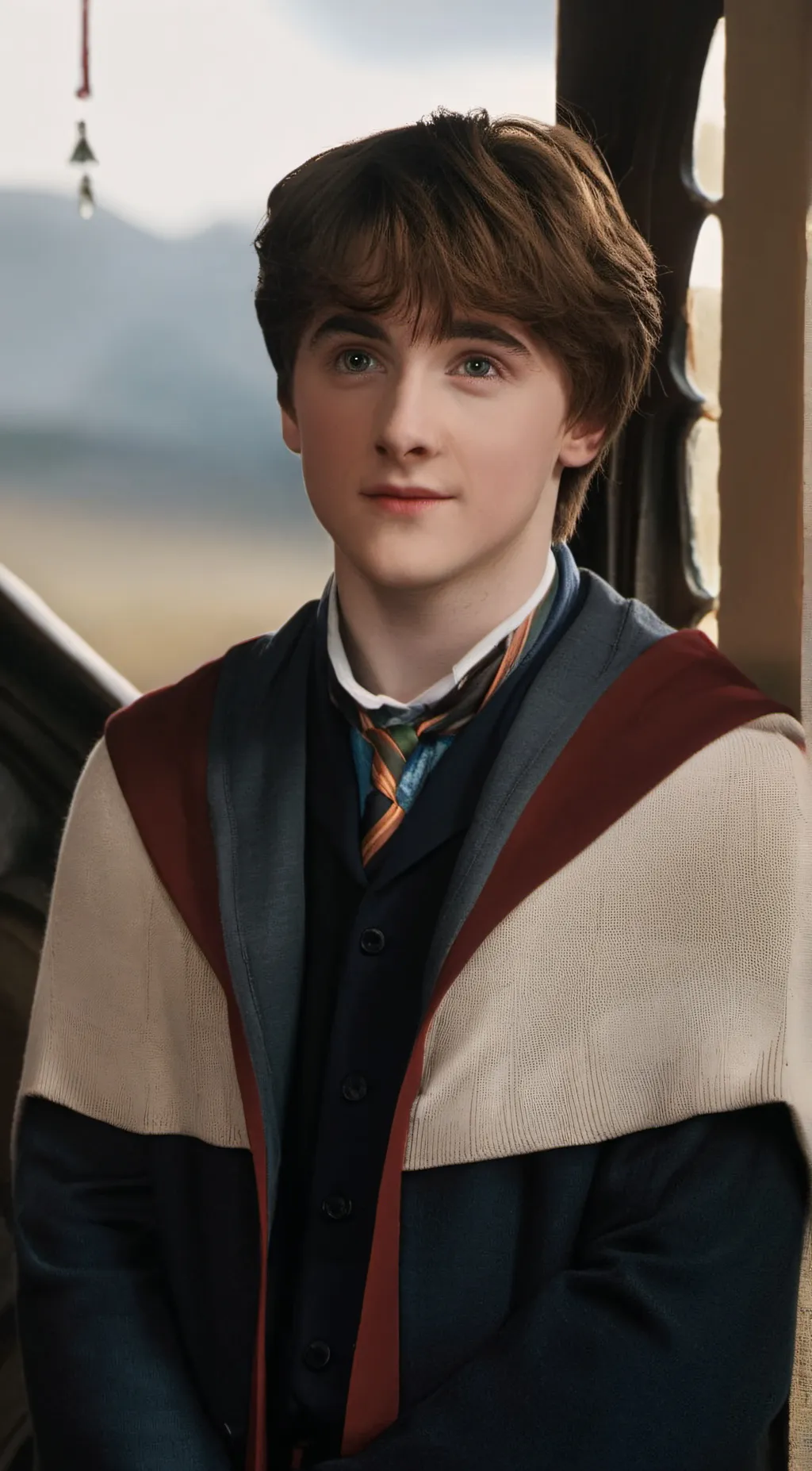 ai character: Danial Radcliffe  background