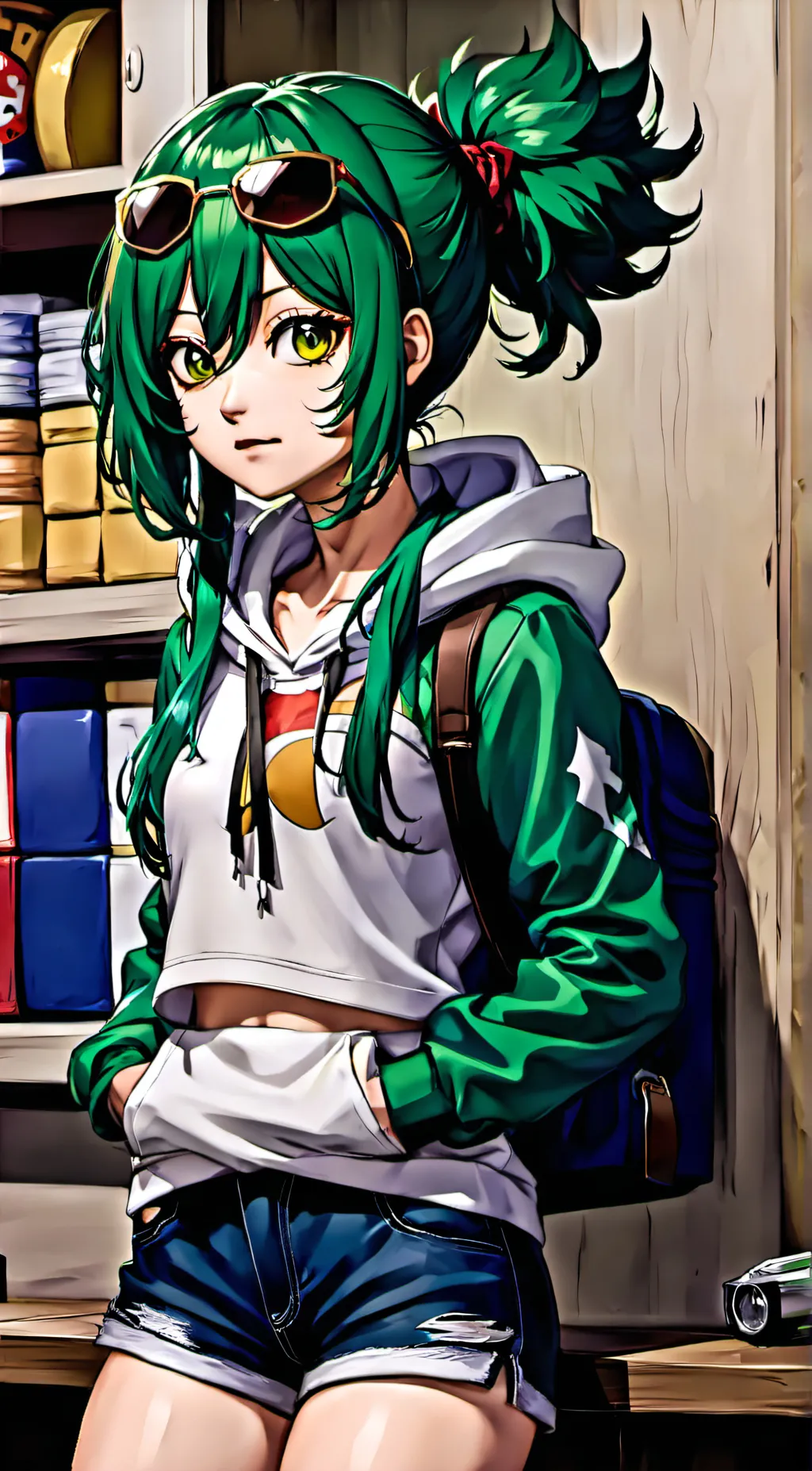 ai character: Tsuyu asui  background