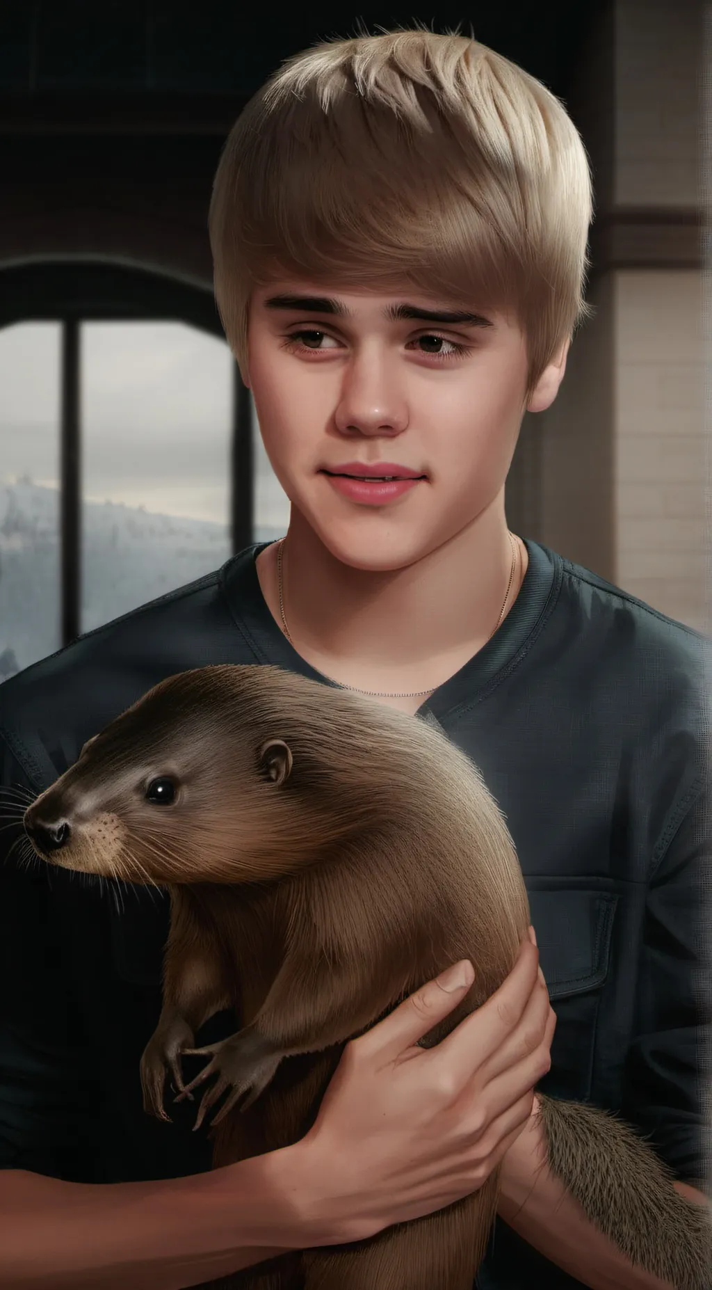 ai character: Justin Beaver background