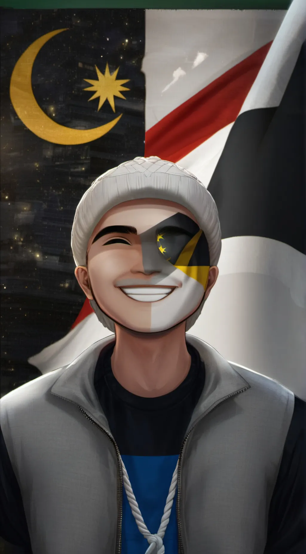 ai character: Malaysia  background