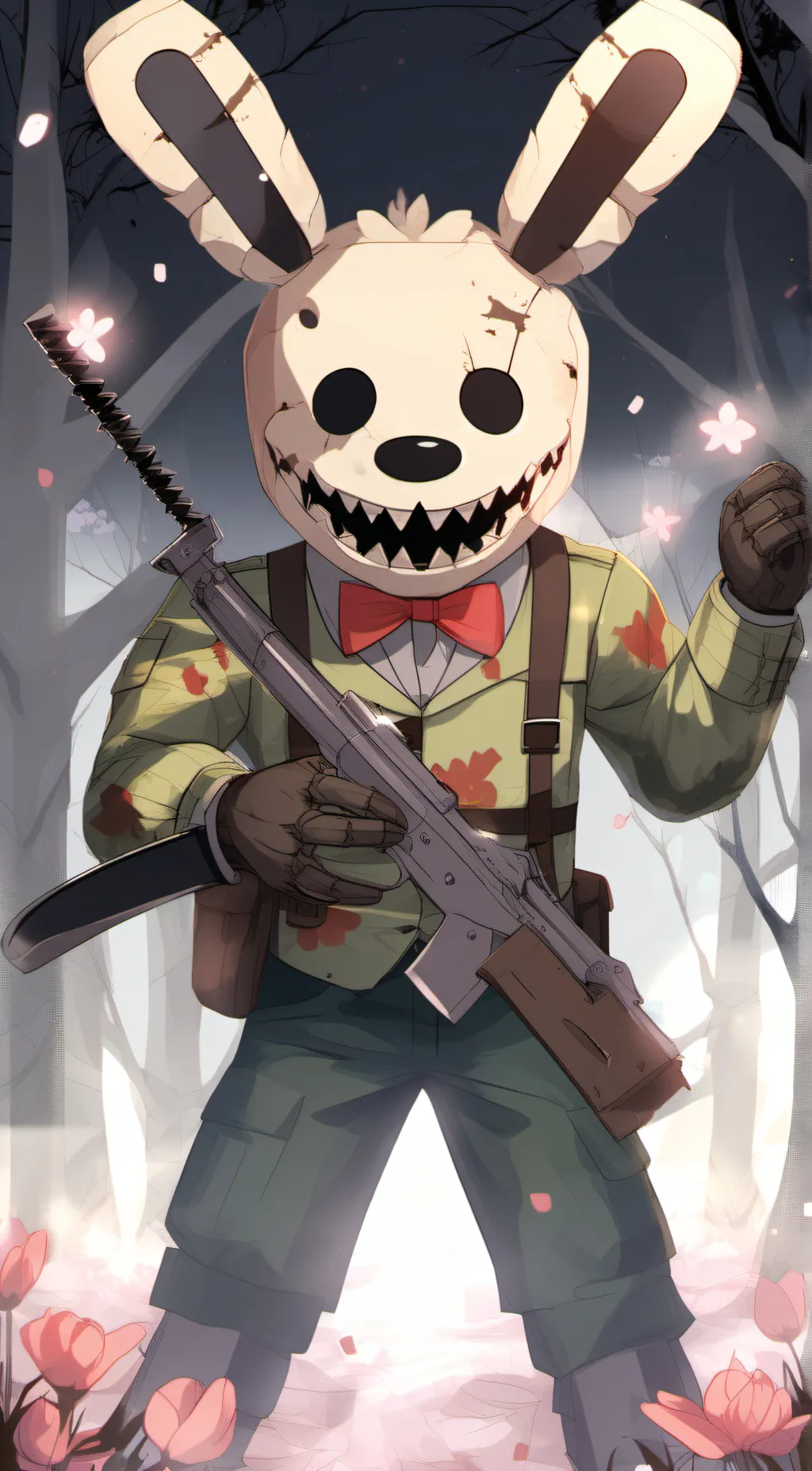 ai character: Spring trap background