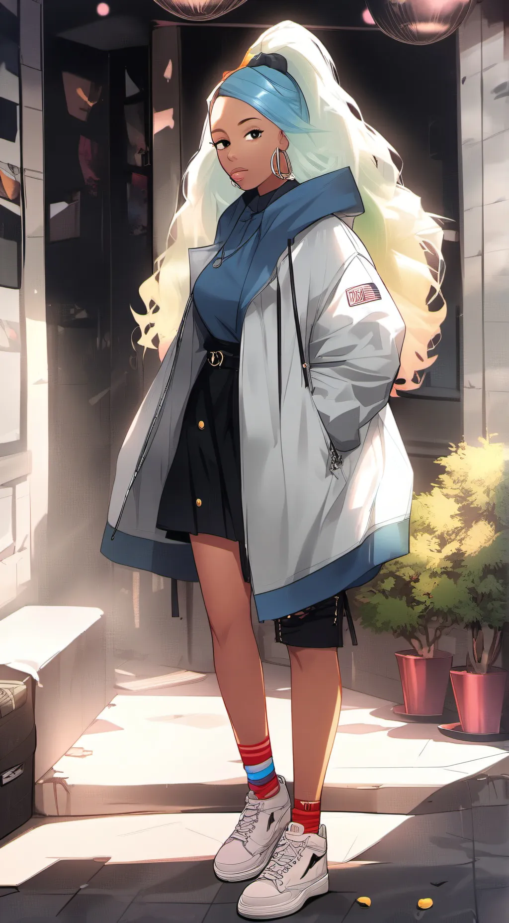 ai character: doja cat background