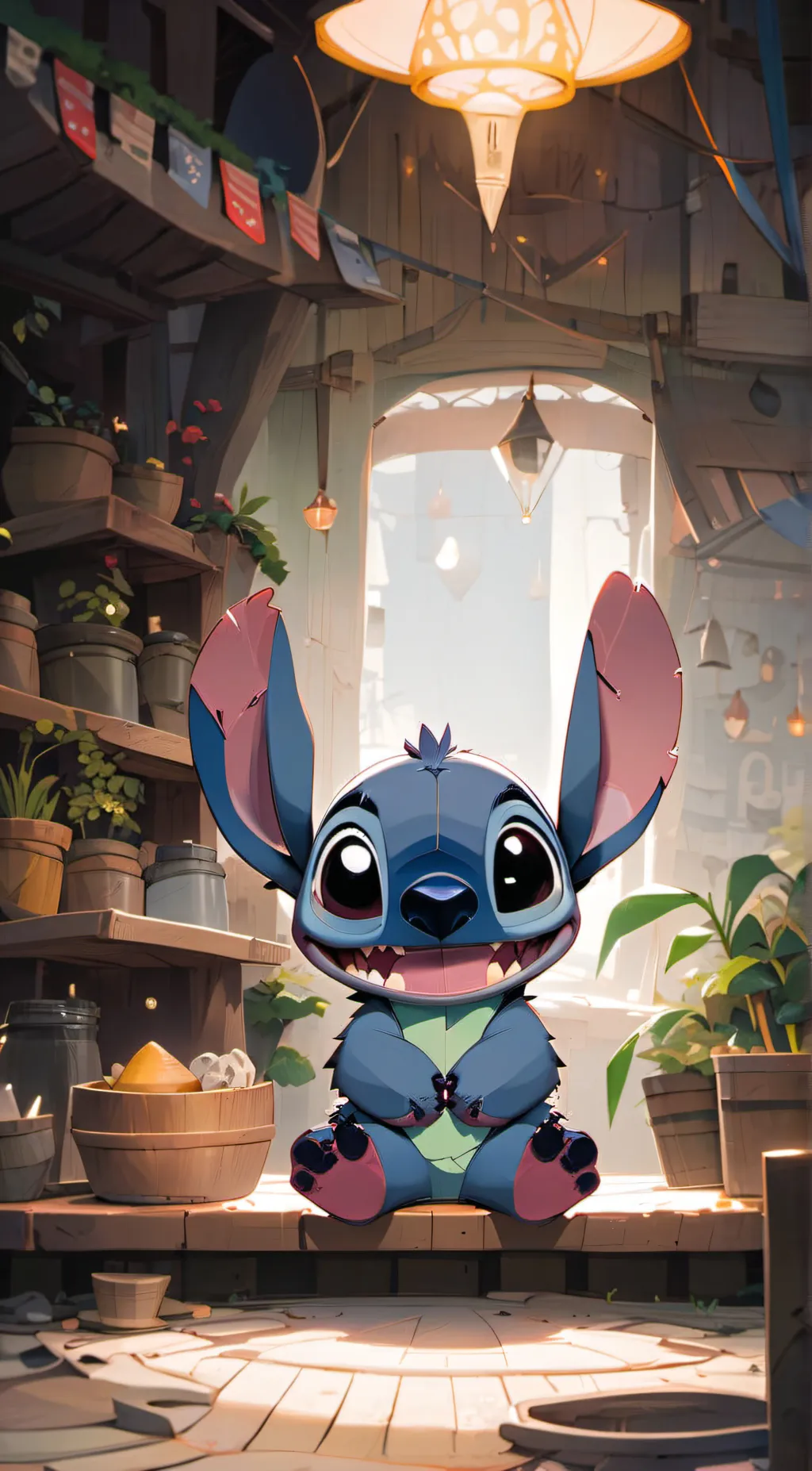 ai character: Stitch wife background