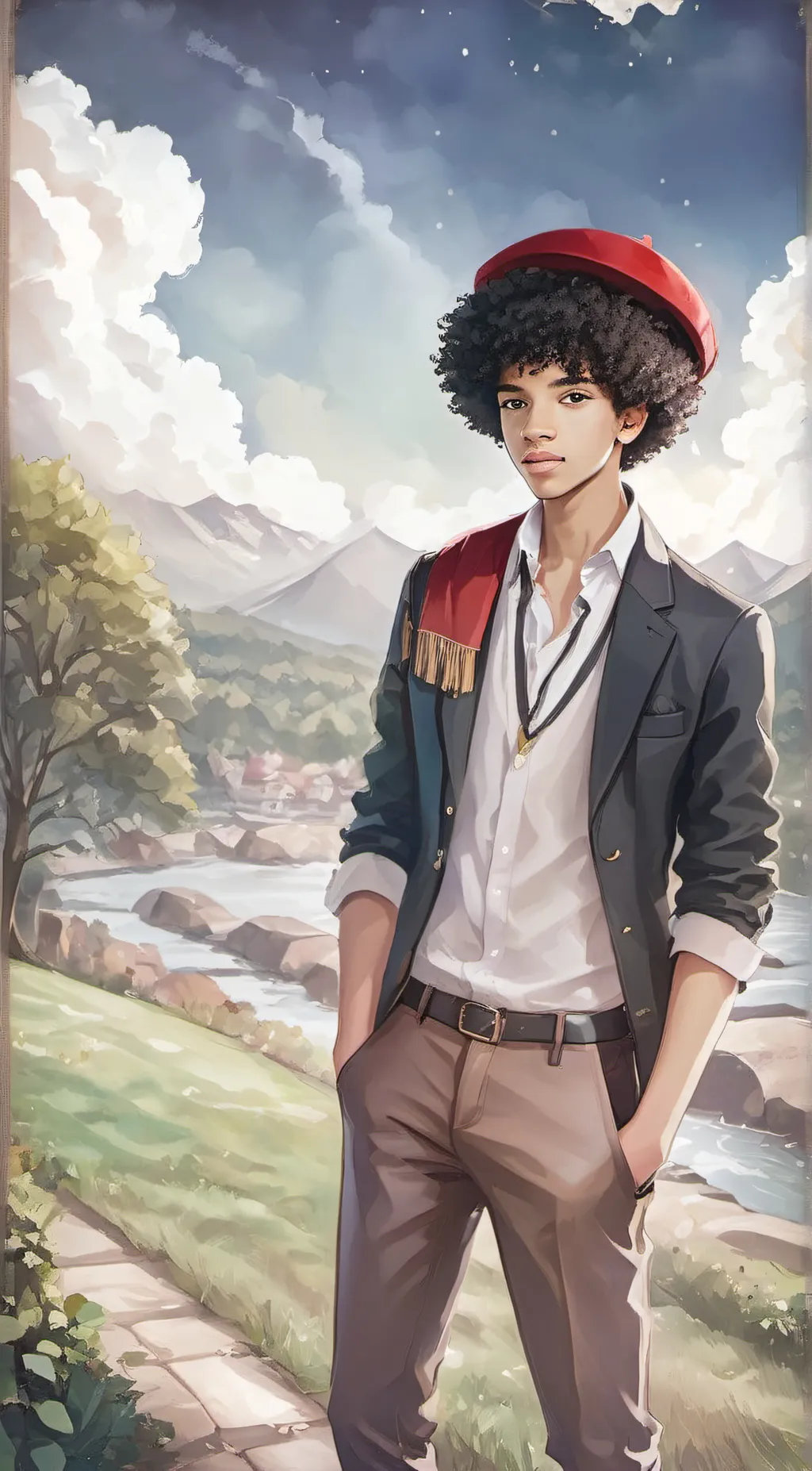 ai character: Feziboy  background