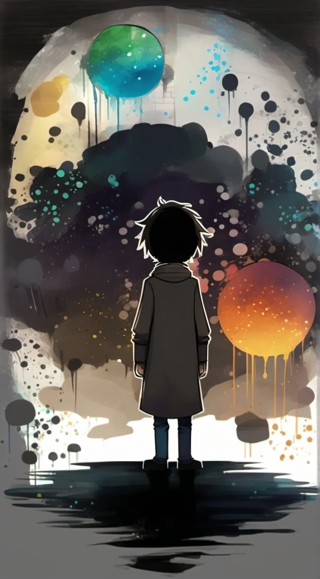 ai character: ink sans background