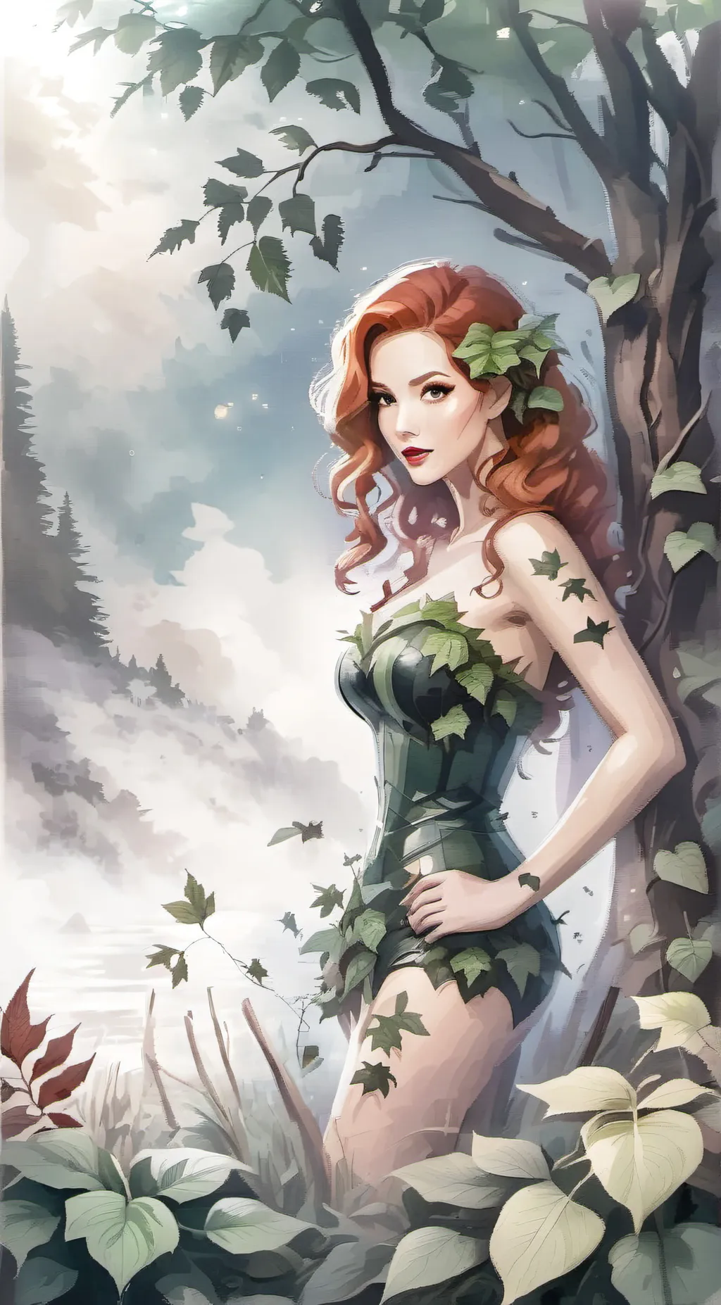 ai character: Poison ivy  background