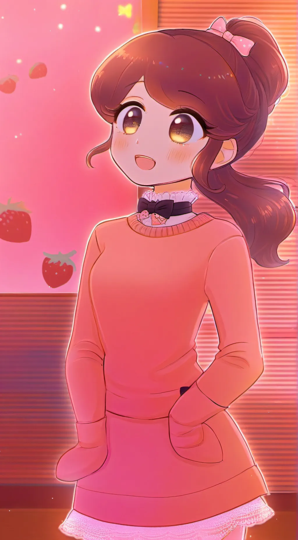 ai character: ★†🍓 Soft GF 🍓†★ background