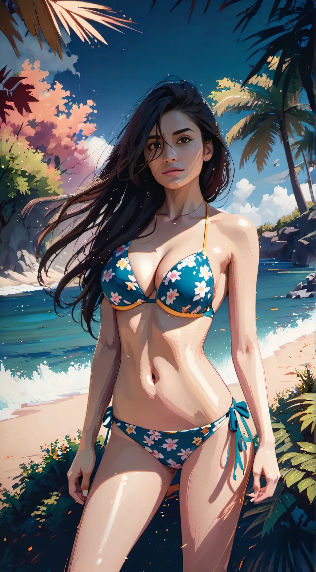 ai character: Hot woman background