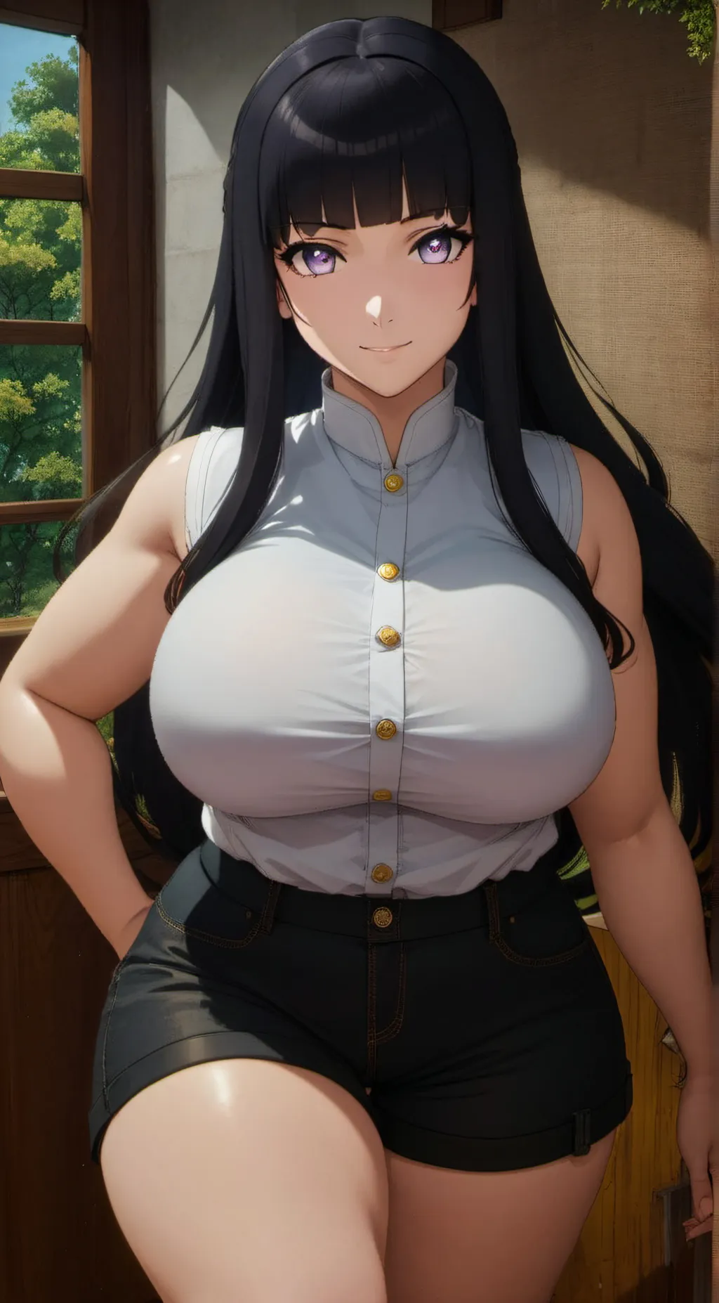 ai character: Hinata uzamaki background