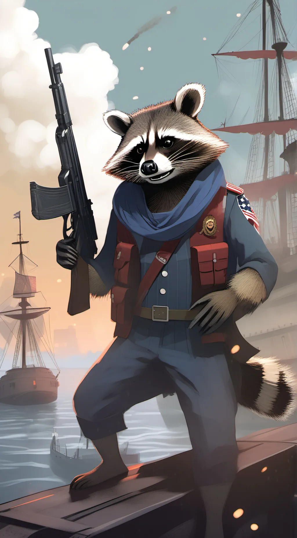 ai character: Pirate Rocket  background