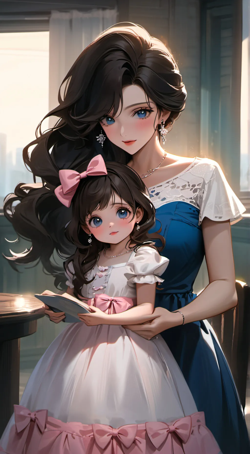ai character: Abigail, and Marie background