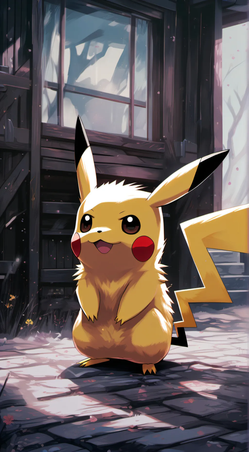 ai character: Pikachu  background