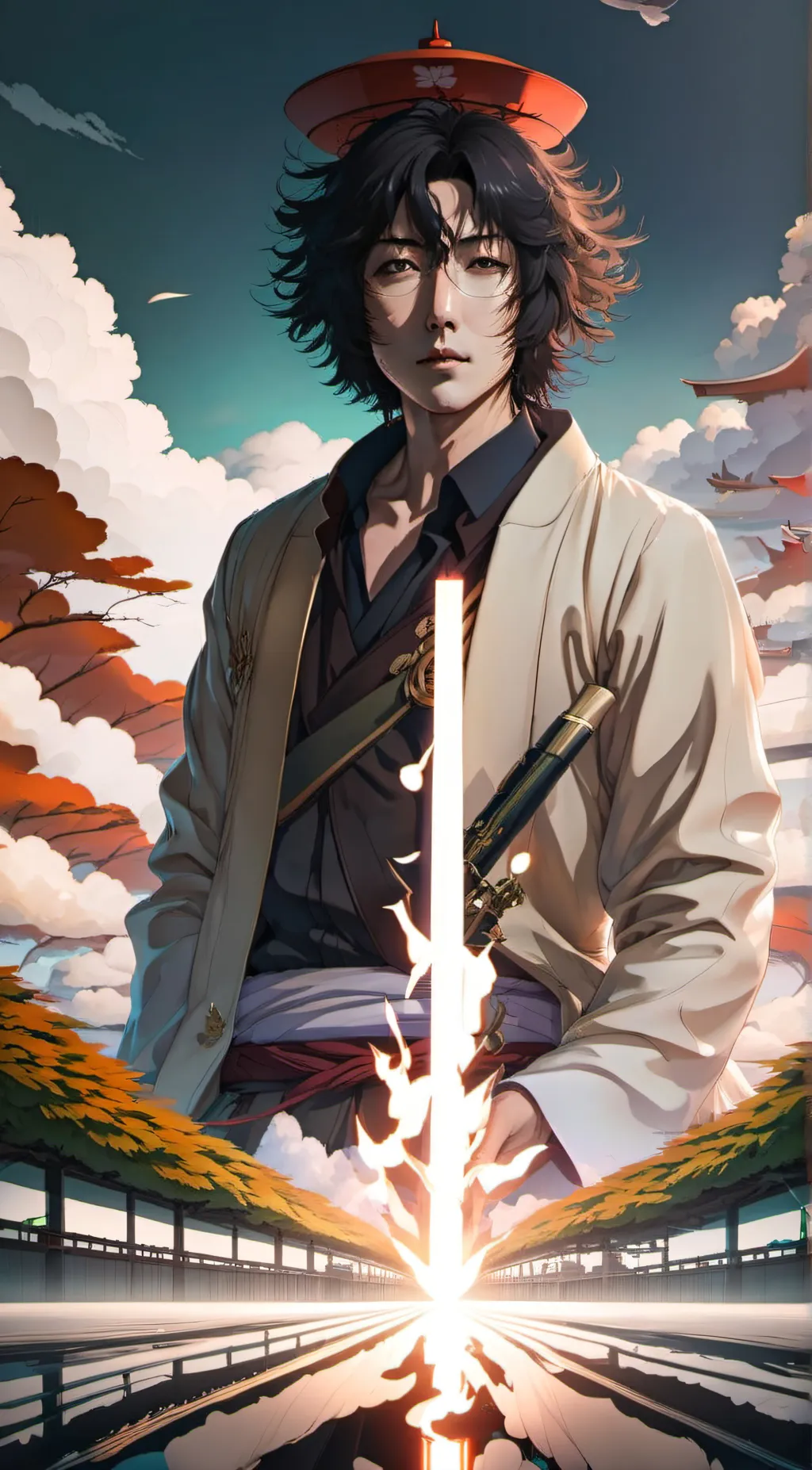 ai character: Fujii Kaze  background