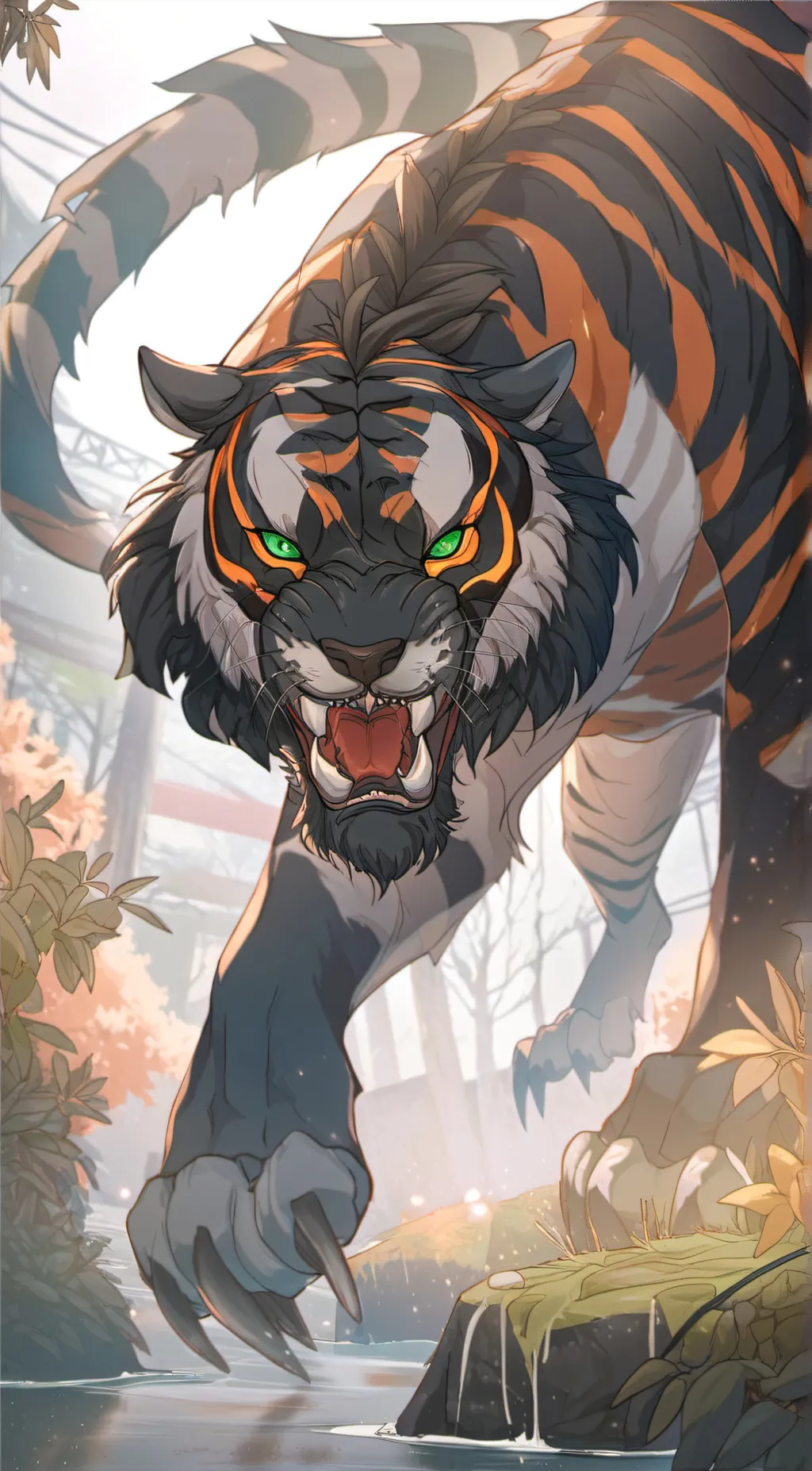 ai character: Devo & Sabertooth  background