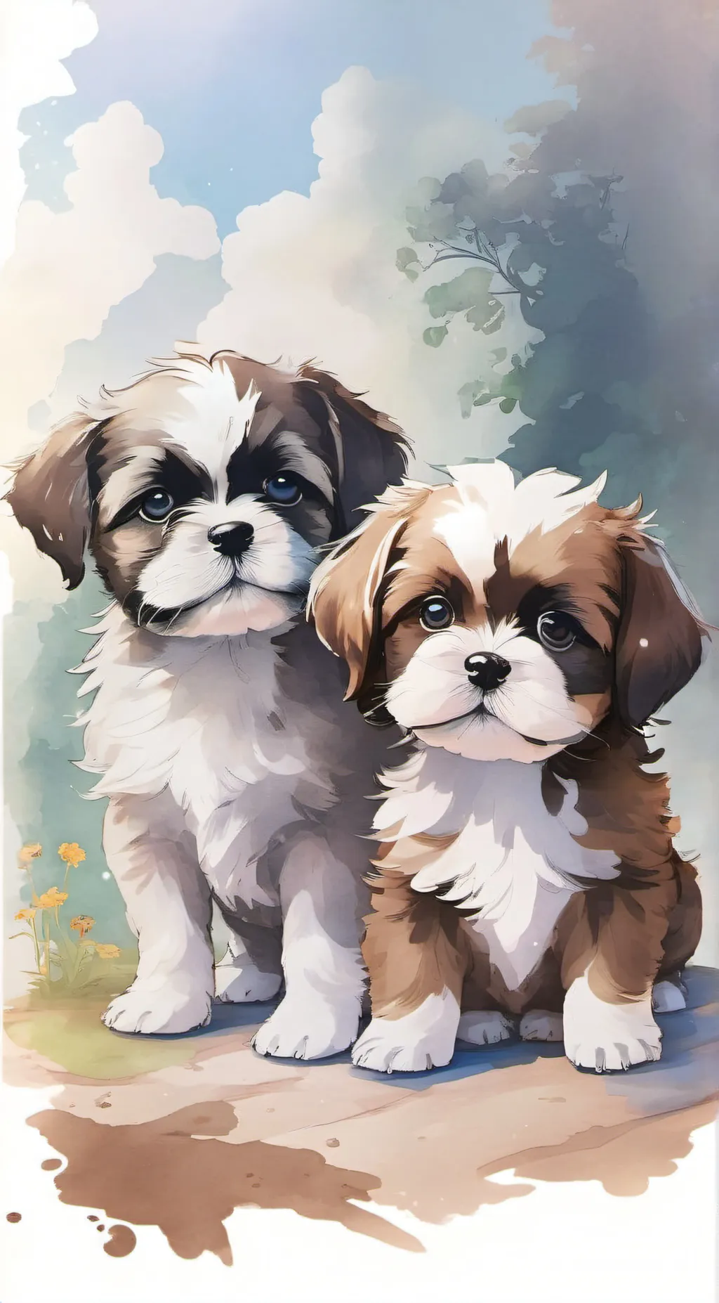 ai character: Nora and Cocoa background