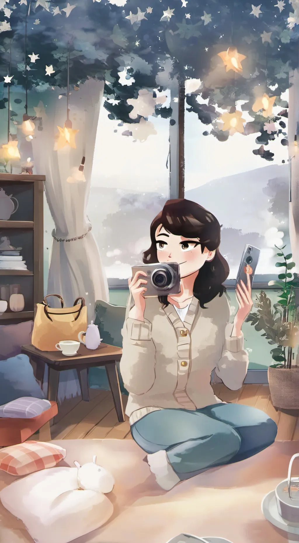 ai character: caek background