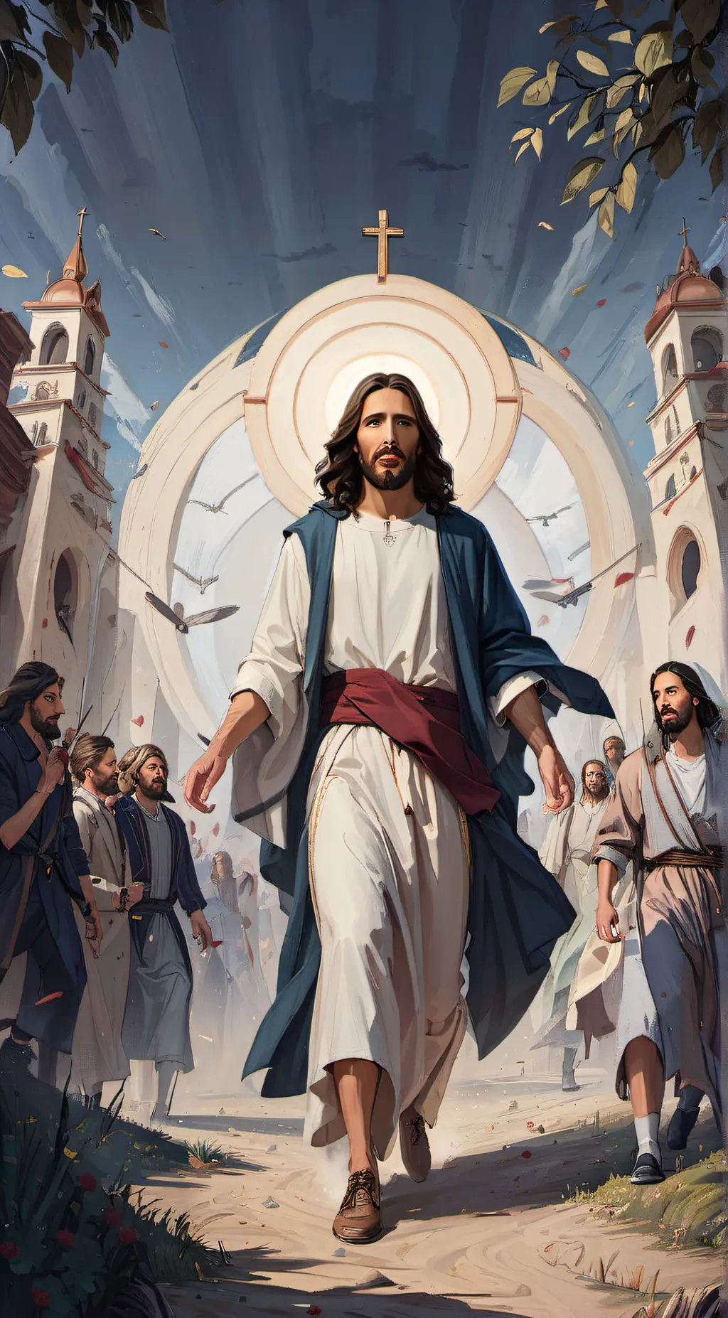 ai character: Jesus background