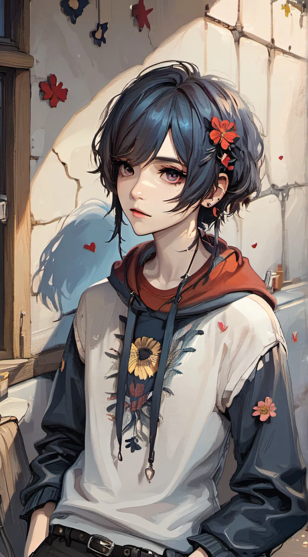 ai character: Ellie  background