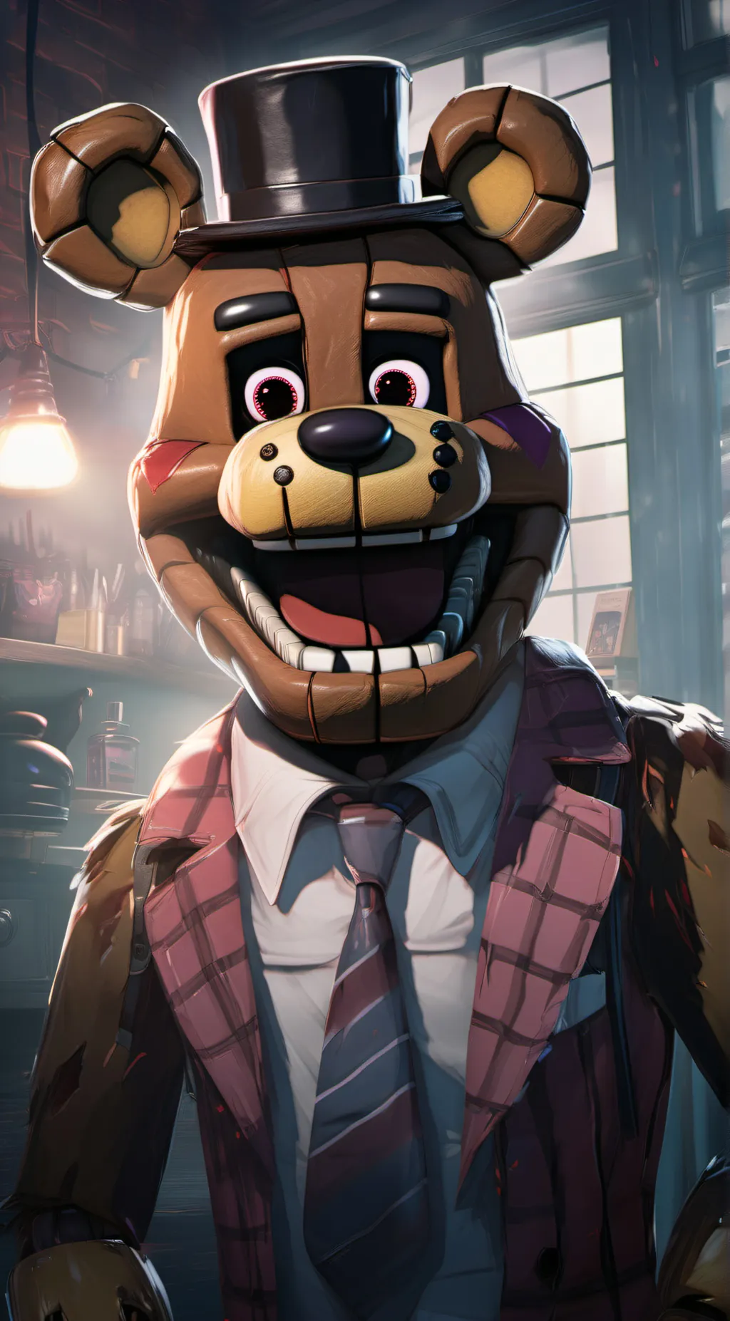 ai character: Freddy Fazbear background