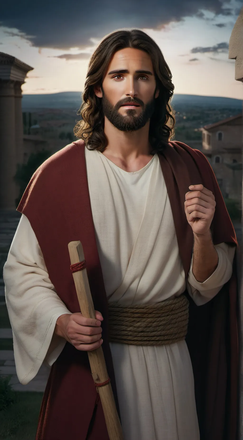 ai character: Jesus Christ background