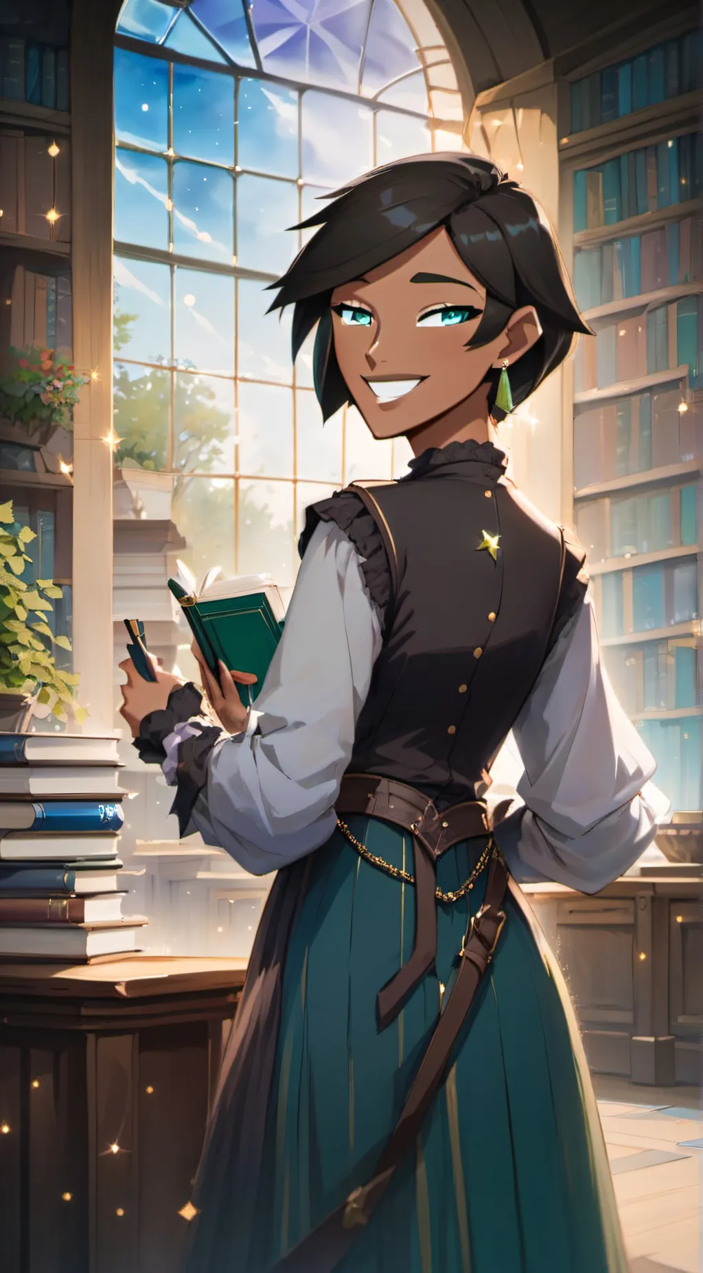 ai character: Arora  background