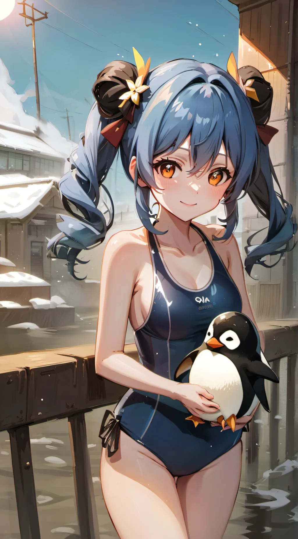 ai character: Sarah kimono  background