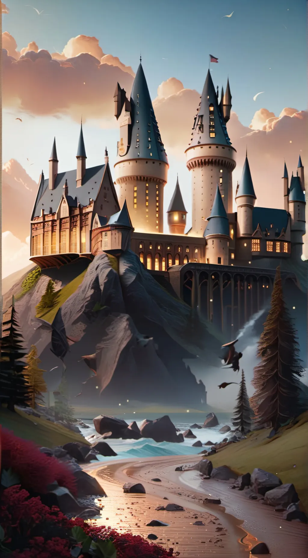 ai character: Hogwarts background