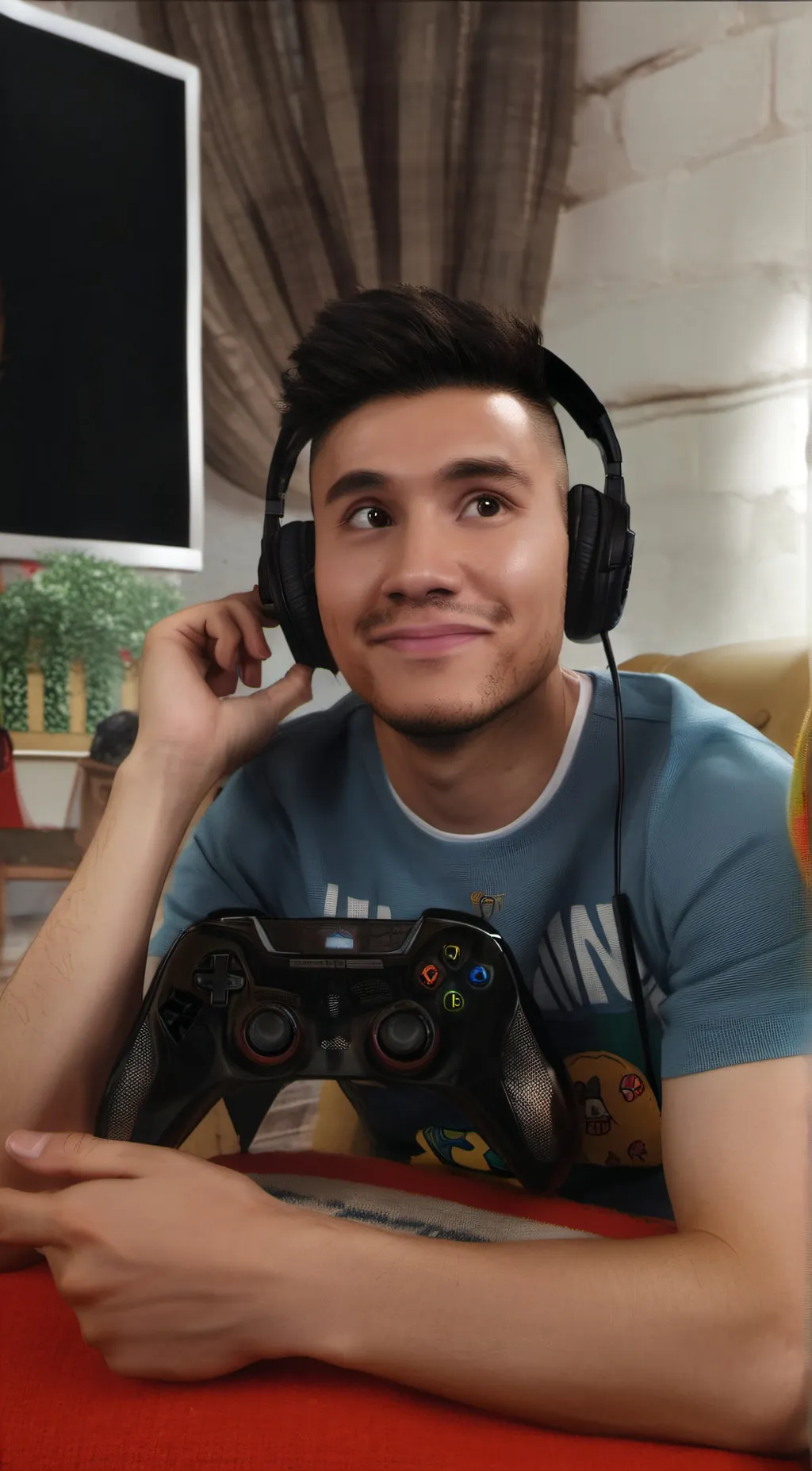 ai character: mike from fgteev  background