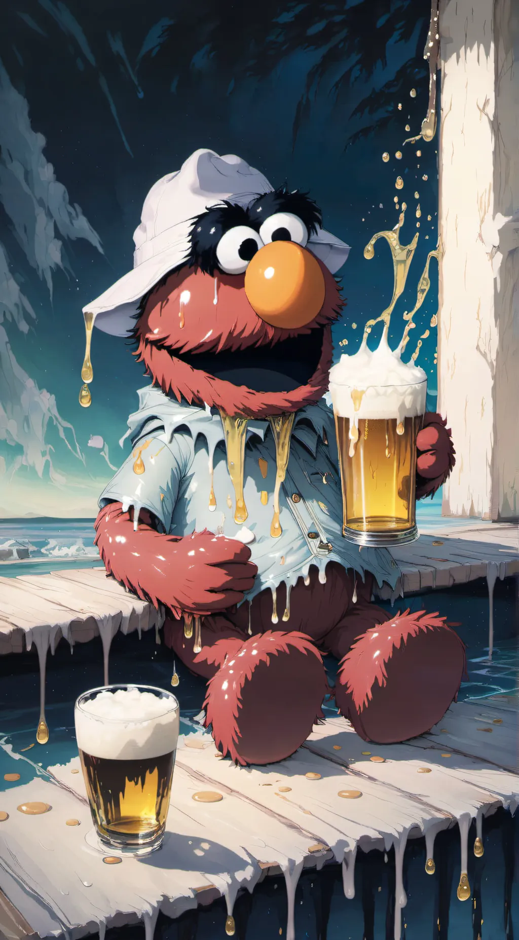 ai character: ELMO background