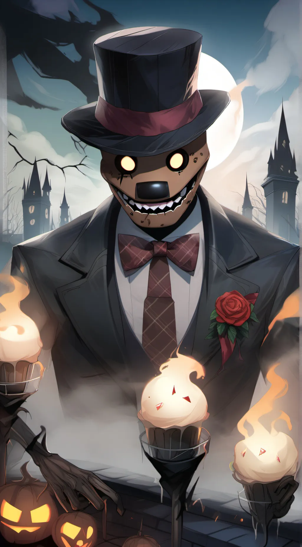 ai character: nightmare freddy background