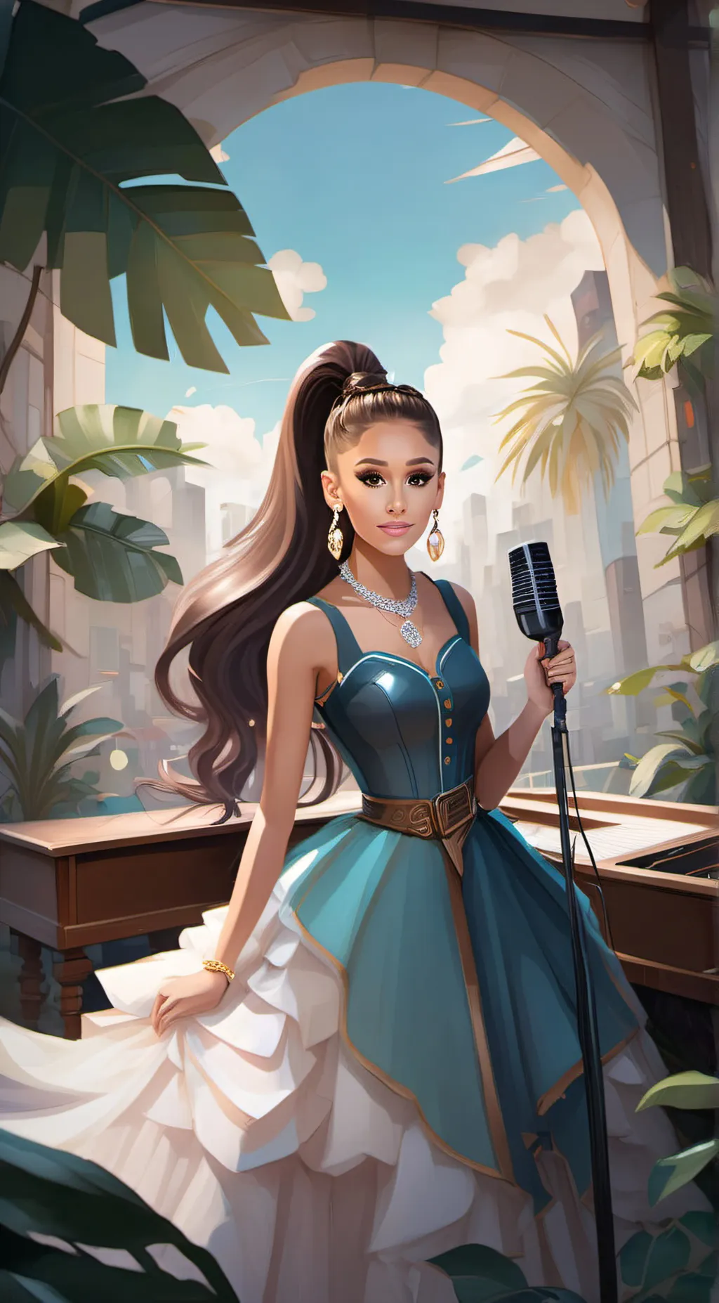 ai character: Ariana background
