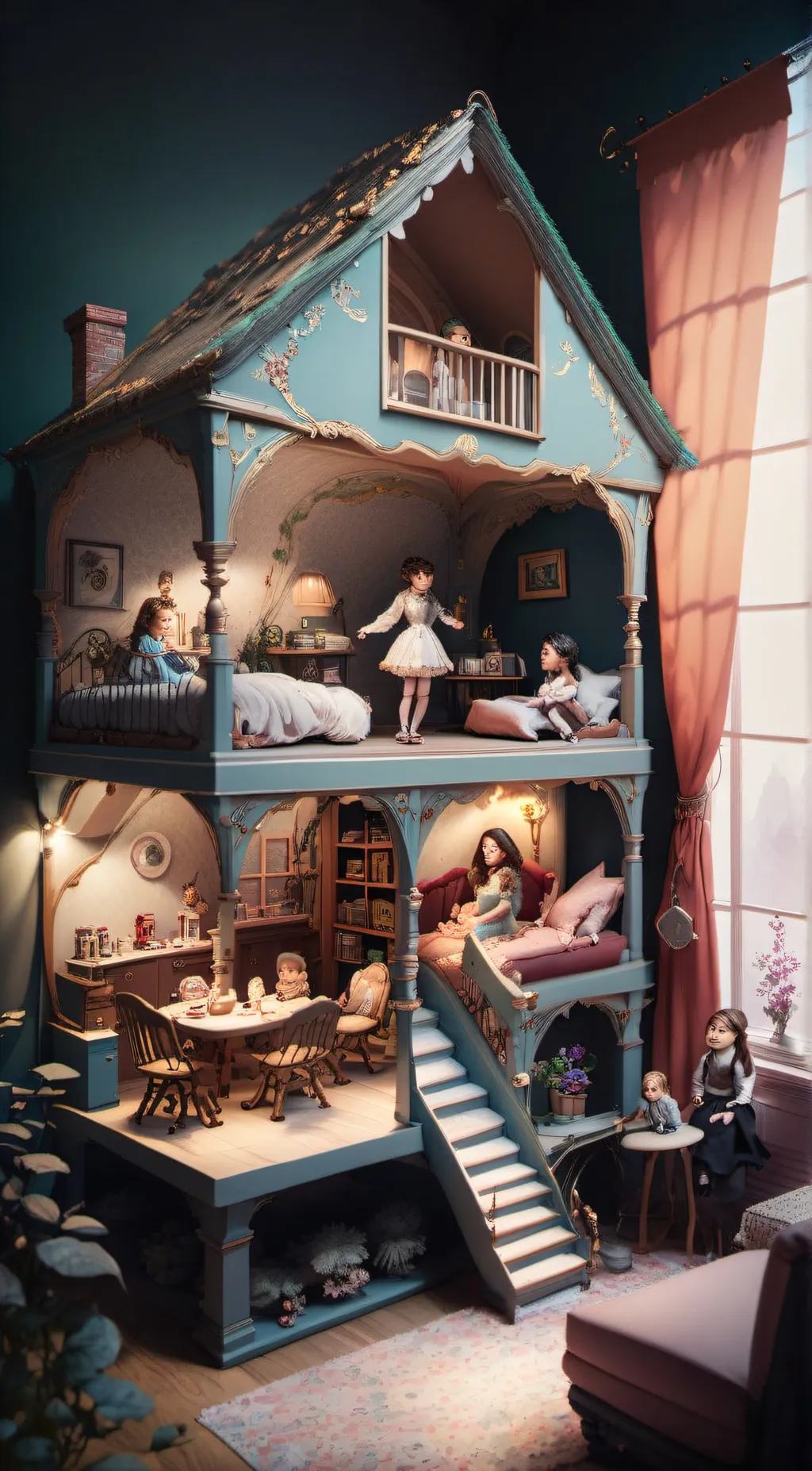 ai character: Dollhouse  background