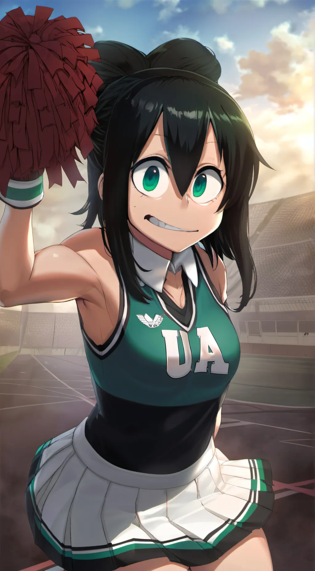 ai character: tsuyu asui background