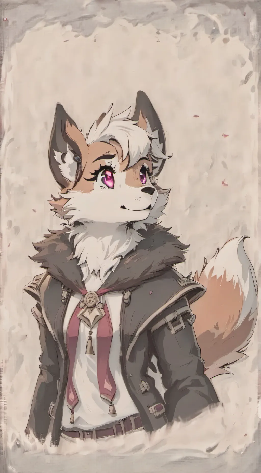 ai character: kinoshi dog background
