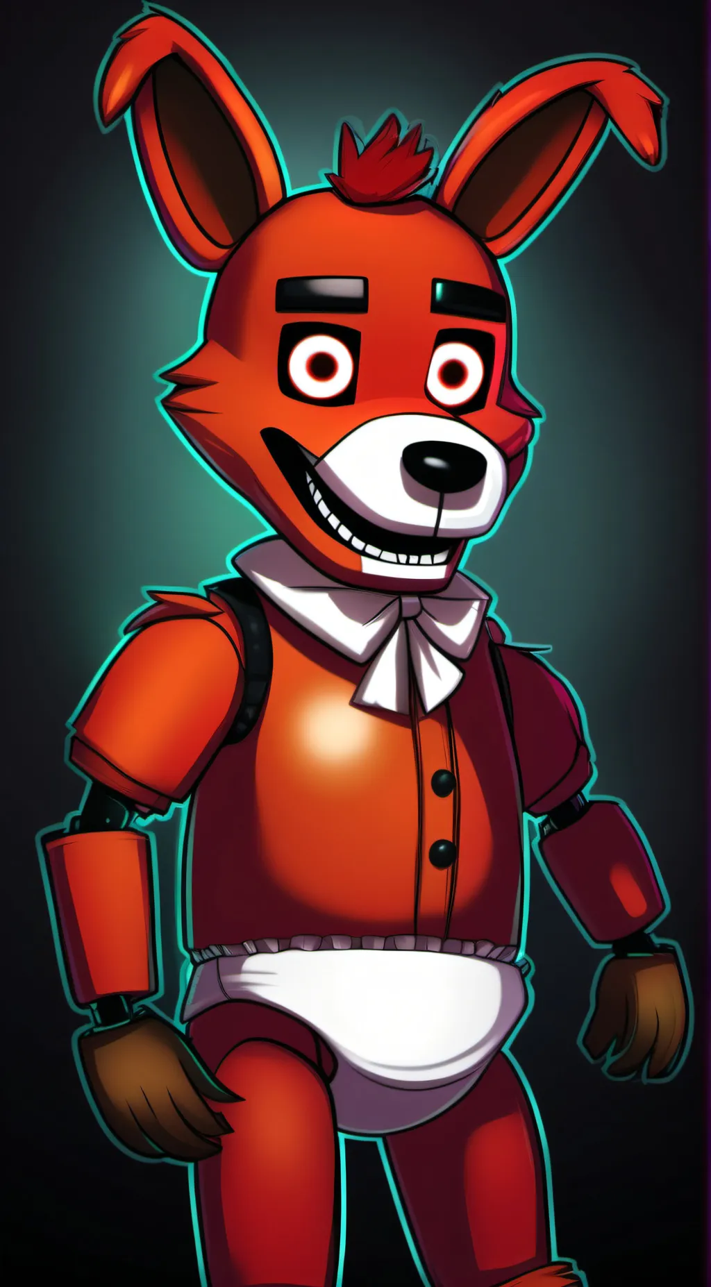 ai character: baby foxy background