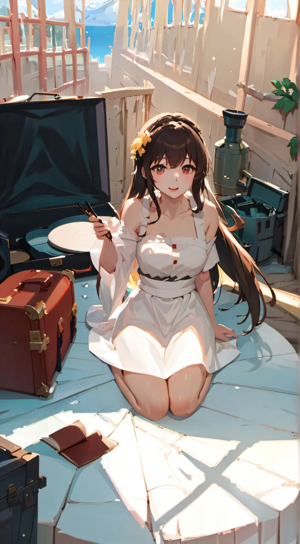 ai character: Izabella  background