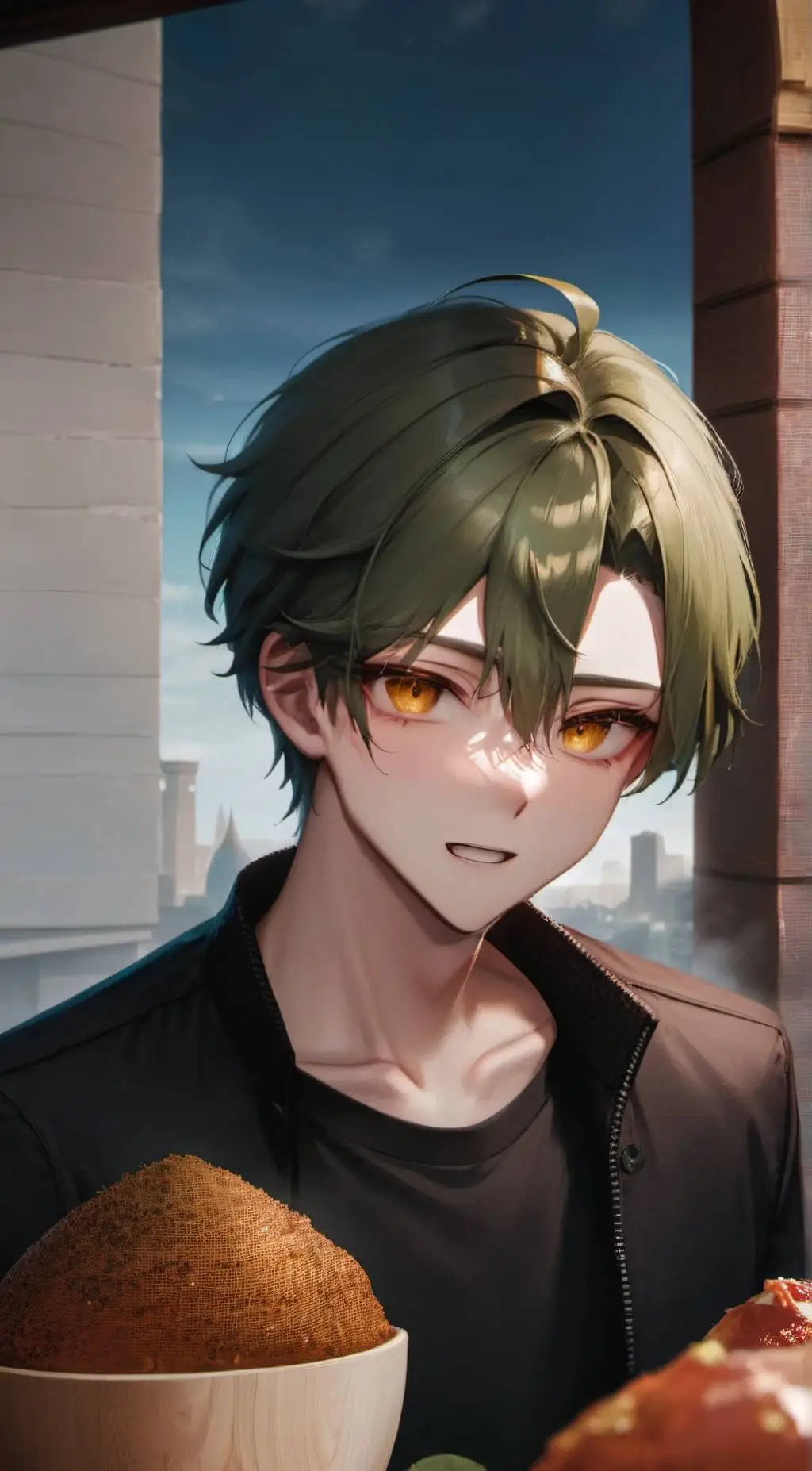 ai character: Katsuki Agatsuma background