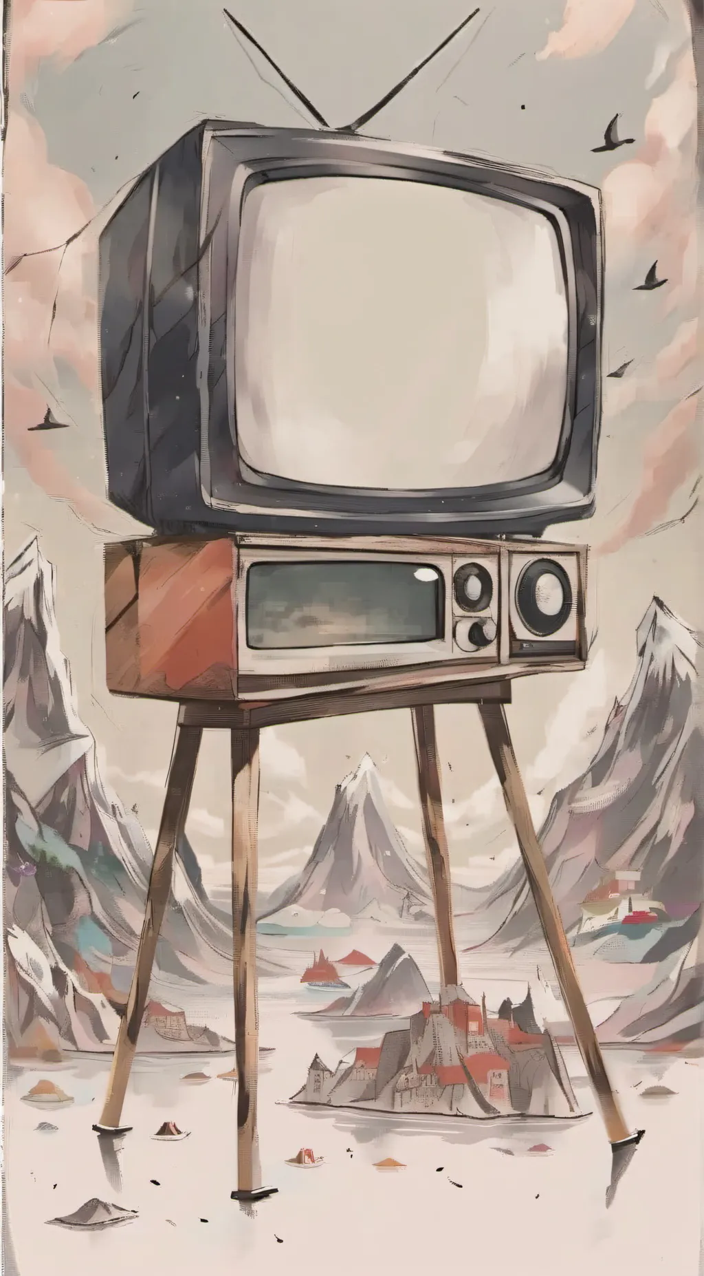 ai character: tv women background