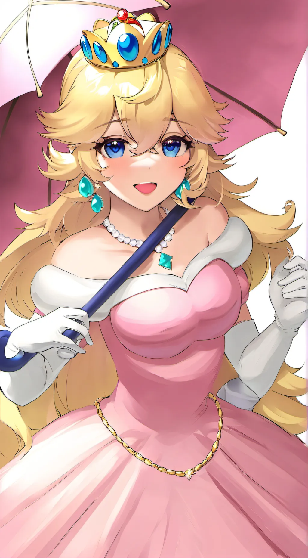 ai character: Princess Peach background